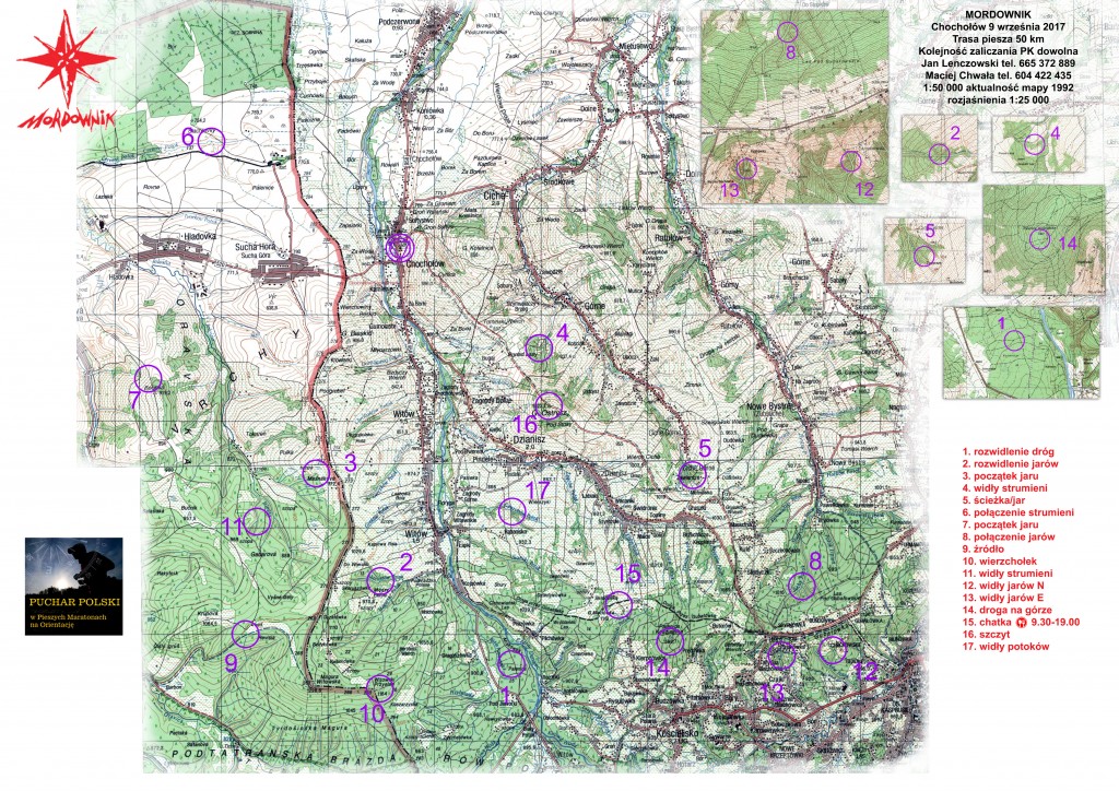 Mapa Mordownika 2017 w Chochołowie. TP50